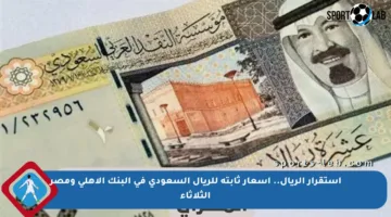 استقرار الريال.. أسعار ثابتة للريال السعودي في البنك الأهلي ومصر الثلاثاء